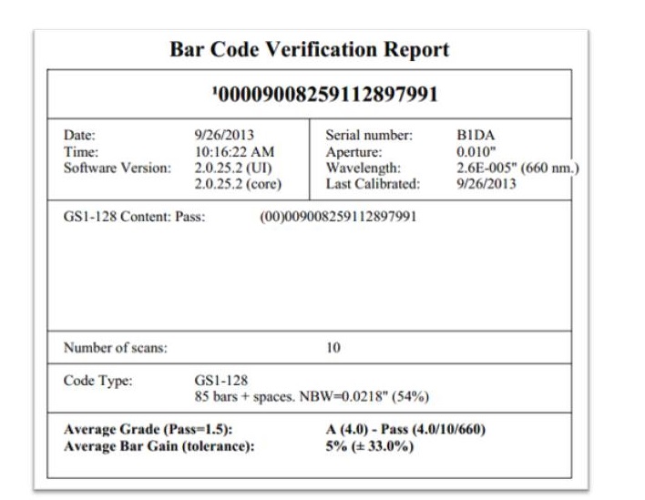 Barcode print quality