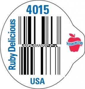 Databar Barcodes fresh apple example