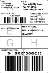 GS1-128 Barcode Shipping Label