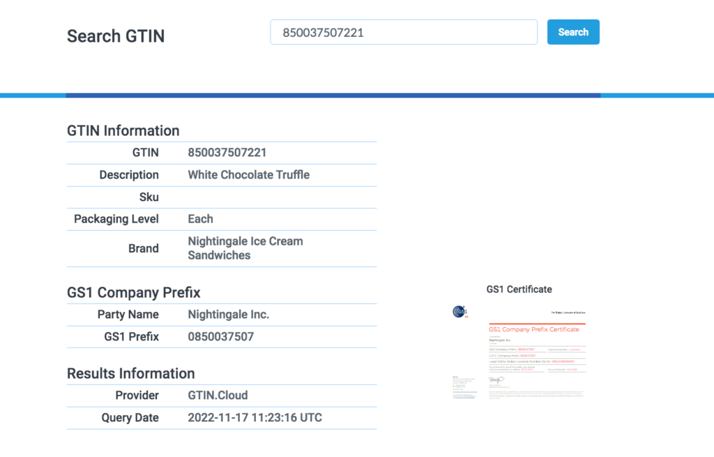 GS1 Company Prefix Certificate Validation